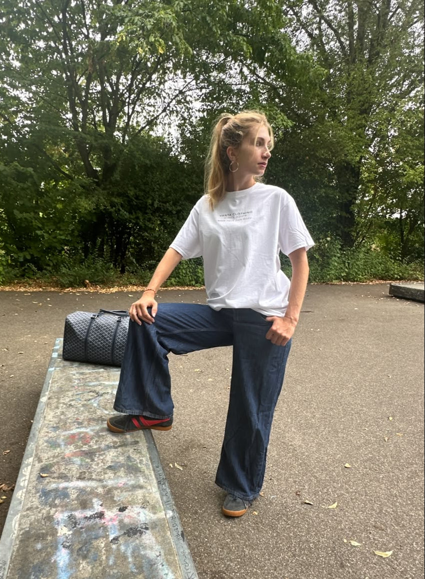 T-Shirt mit Statement (Größe XL).