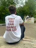 T-Shirt mit Slogan (Größe L).